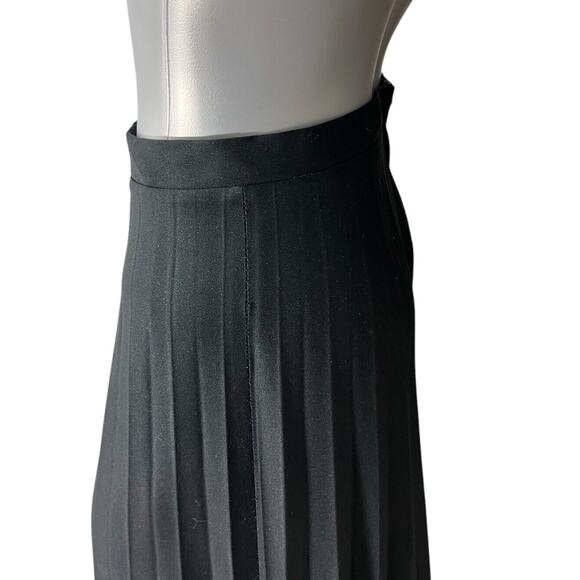 Vtg Pants Pleaded Culottes Wide Leg Black Caron Components Boho 2 XS Zipper - Picture 8 of 11